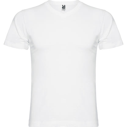 Camiseta manga corta SAMOYEDO en color blanco — estampación y bordado de tu diseño