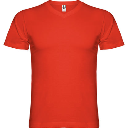 Camiseta manga corta SAMOYEDO en color rojo para personalizar con tu logo, nombre o foto