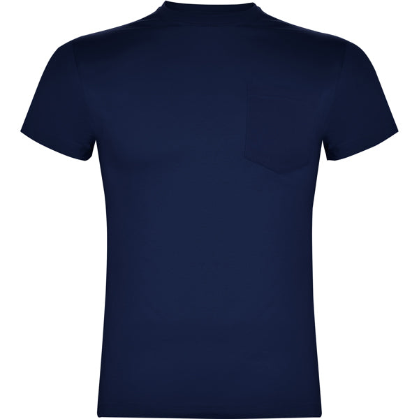 Camiseta manga corta TECKEL en color marino — estampación y bordado de tu diseño