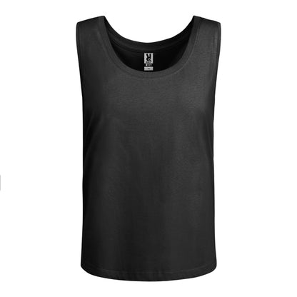 Camiseta de tirantes NARA personalizable online — negro, taller en Madrid