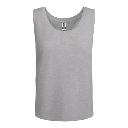 Camiseta de tirantes NARA en color gris vigore — estampación y bordado de tu diseño