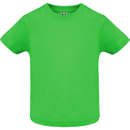 Camiseta manga corta BABY en color verde oasis, personalización a medida en Crea41