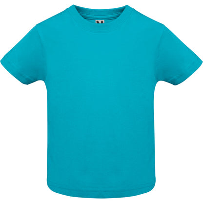 Camiseta manga corta BABY en color turquesa — estampación y bordado de tu diseño