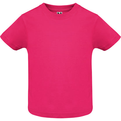 Camiseta manga corta BABY en color roseton — estampación y bordado de tu diseño