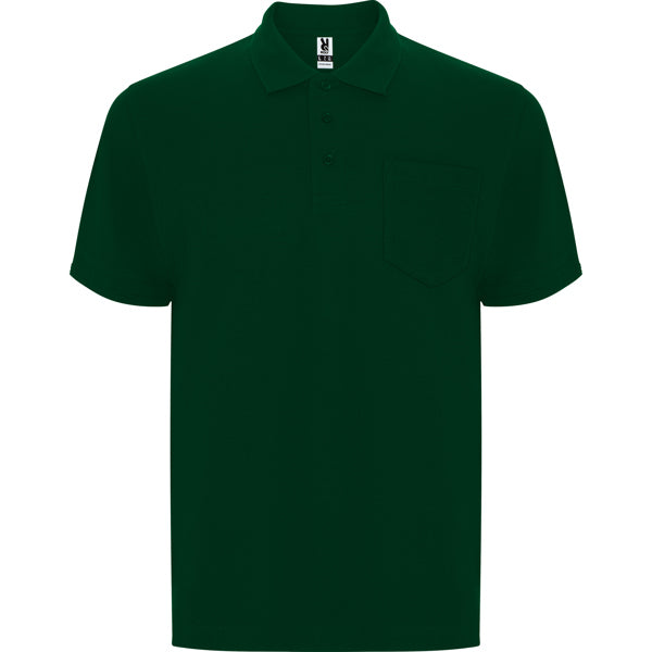 Polo manga corta CENTAURO PREMIUM en color verde botella, personalización a medida en Gráficas Hugo
