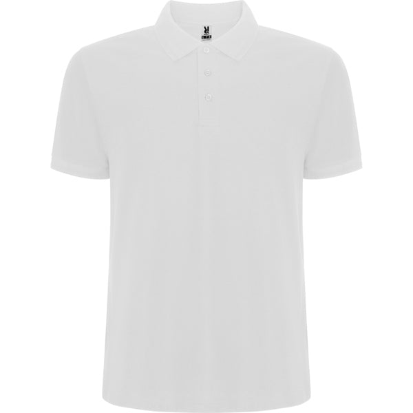 Polo manga corta PEGASO PREMIUM en color blanco para personalizar con tu logo, nombre o foto