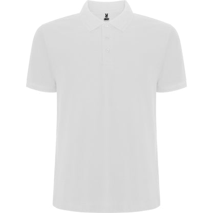Polo manga corta PEGASO PREMIUM en color blanco para personalizar con tu logo, nombre o foto