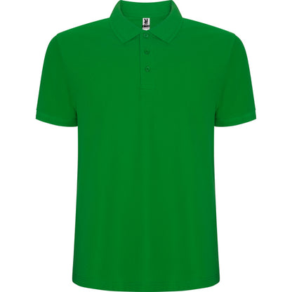 Polo manga corta PEGASO PREMIUM en color verde grass, personalización a medida en Gráficas Hugo