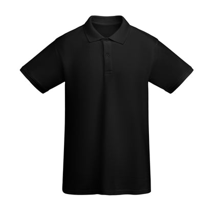 Polo manga corta PRINCE en color negro para personalizar con tu logo, nombre o foto