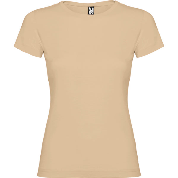 Camiseta manga corta JAMAICA en color angora — estampación y bordado de tu diseño