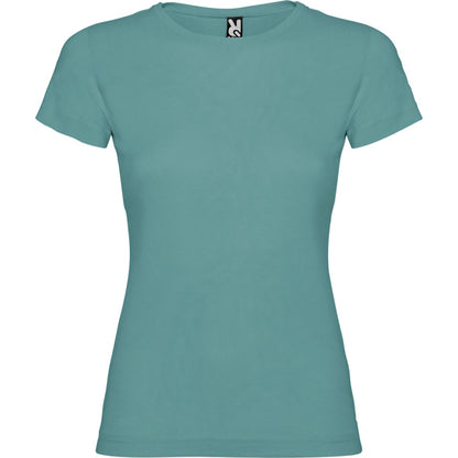 Camiseta manga corta JAMAICA personalizable online — azul dusty, taller en Madrid