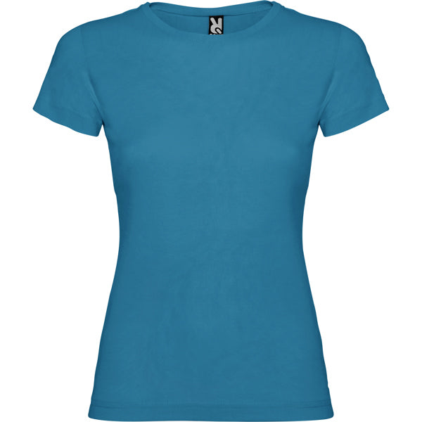 Camiseta manga corta JAMAICA en color azul luz de luna para personalizar con tu logo, nombre o foto