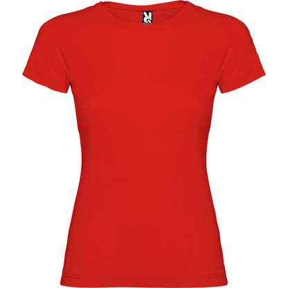 Camiseta manga corta JAMAICA en color rojo para personalizar con tu logo, nombre o foto