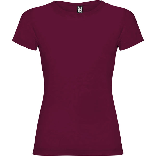 Camiseta manga corta JAMAICA en color borgoña para personalizar con tu logo, nombre o foto