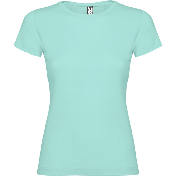Camiseta manga corta JAMAICA personalizable online — verde menta, taller en Madrid