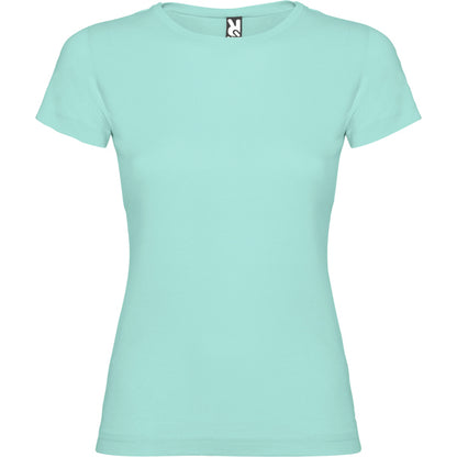 Camiseta manga corta JAMAICA personalizable online — verde menta, taller en Madrid