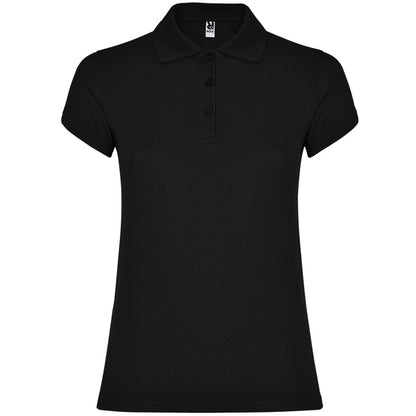 Polo manga corta STAR WOMAN personalizable online — negro, taller en Madrid
