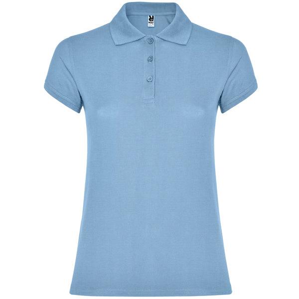 Polo manga corta STAR WOMAN personalizable online — celeste, taller en Madrid