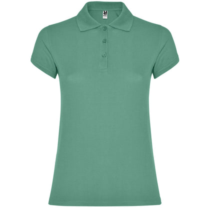 Polo manga corta STAR WOMAN personalizable online — menta oscuro, taller en Madrid