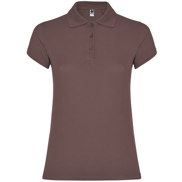 Polo manga corta STAR WOMAN en color rojo pálido para personalizar con tu logo, nombre o foto