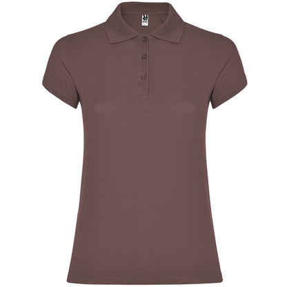 Polo manga corta STAR WOMAN en color rojo pálido para personalizar con tu logo, nombre o foto
