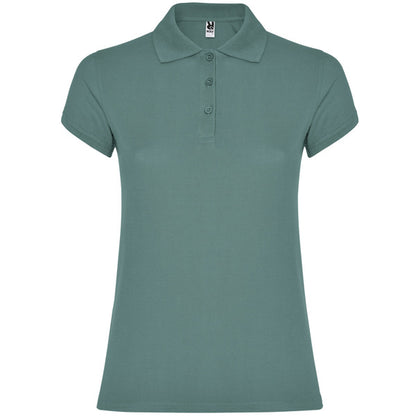 Polo manga corta STAR WOMAN personalizable online — azul calma, taller en Madrid