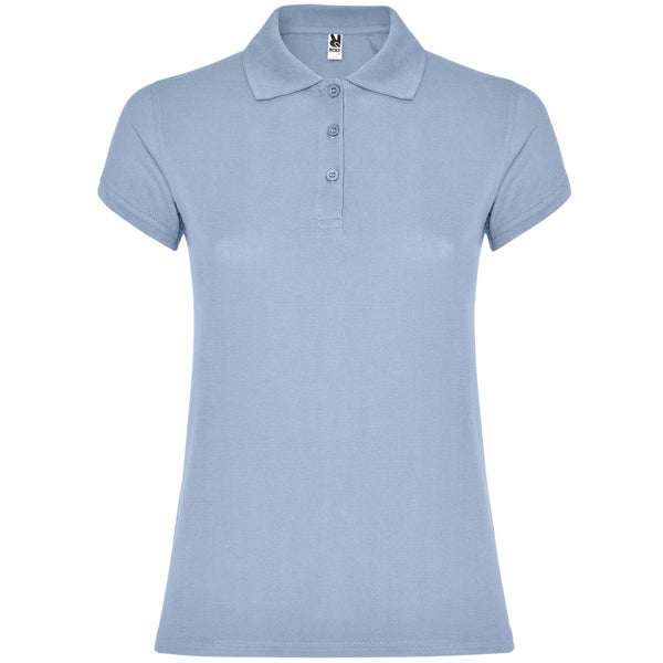 Polo manga corta STAR WOMAN personalizable online — azul zen, taller en Madrid