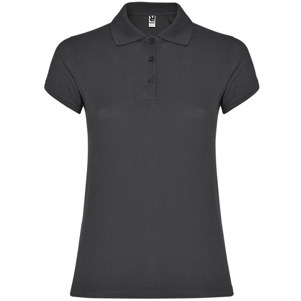 Polo manga corta STAR WOMAN personalizable online — plomo oscuro, taller en Madrid
