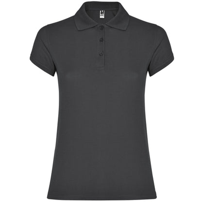 Polo manga corta STAR WOMAN personalizable online — plomo oscuro, taller en Madrid