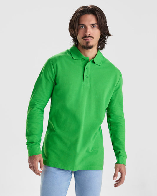 Polo manga larga ESTRELLA L/S para personalizar con tu logo, nombre o foto
