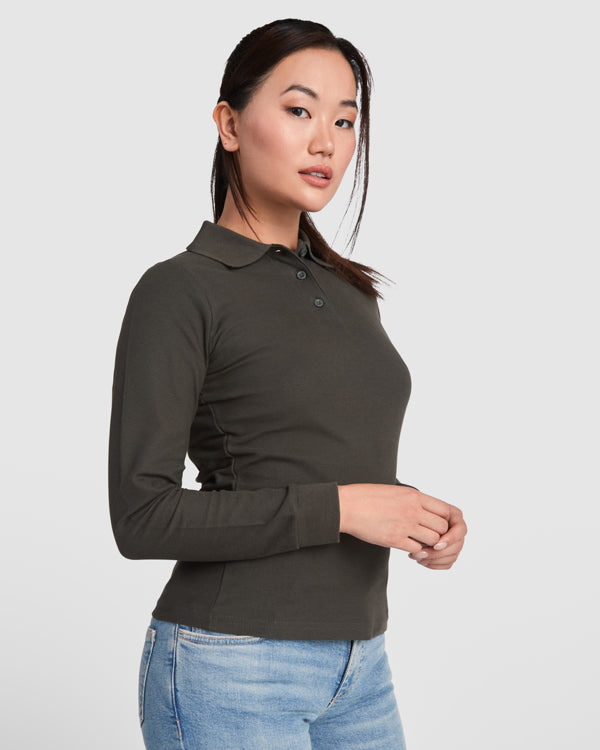 Polo manga larga ESTRELLA WOMAN L/S personalizable online, taller en Madrid