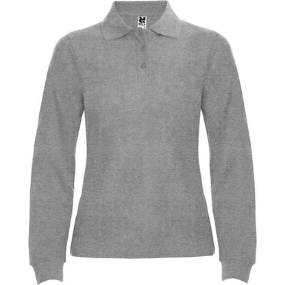 Polo manga larga ESTRELLA WOMAN L/S en color gris vigore para personalizar con tu logo, nombre o foto