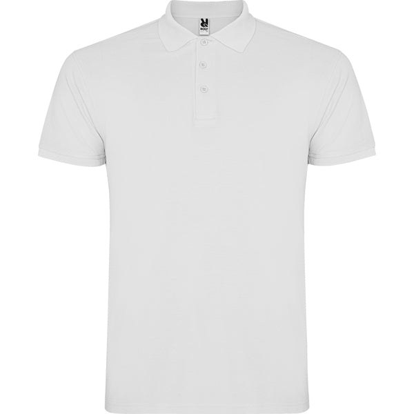 Polo manga corta STAR personalizable online — blanco, taller en Madrid