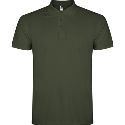 Polo manga corta STAR personalizable online — verde aventura, taller en Madrid