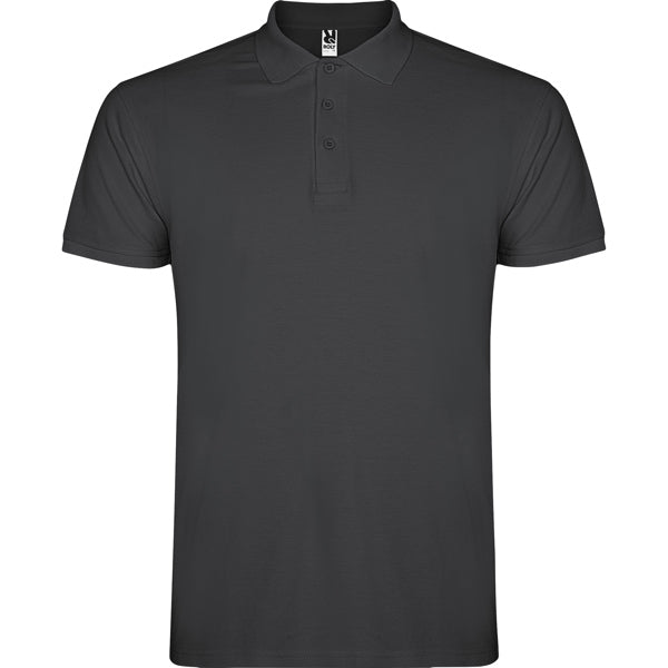 Polo manga corta STAR en color plomo oscuro para personalizar con tu logo, nombre o foto
