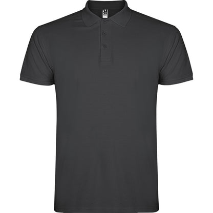 Polo manga corta STAR en color plomo oscuro para personalizar con tu logo, nombre o foto