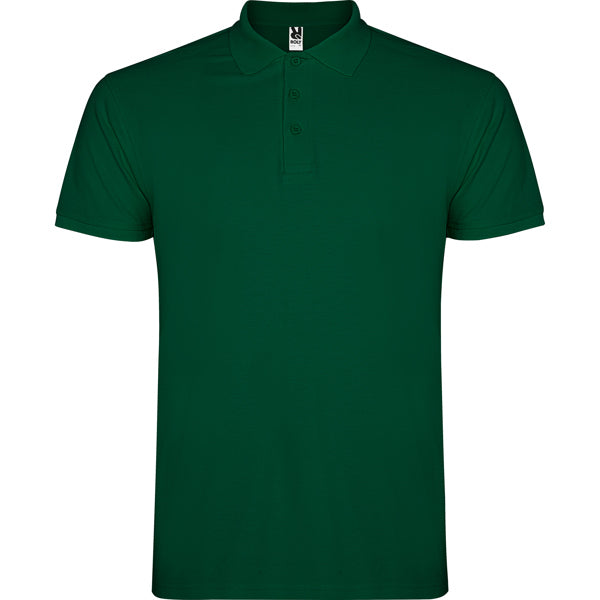 Polo manga corta STAR personalizable online — verde botella, taller en Madrid