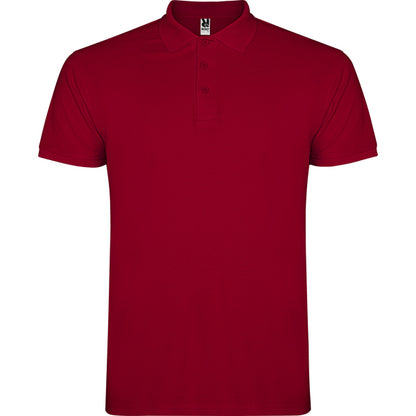 Polo manga corta STAR en color granate para personalizar con tu logo, nombre o foto