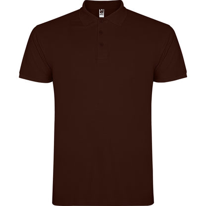 Polo manga corta STAR personalizable online — chocolate, taller en Madrid