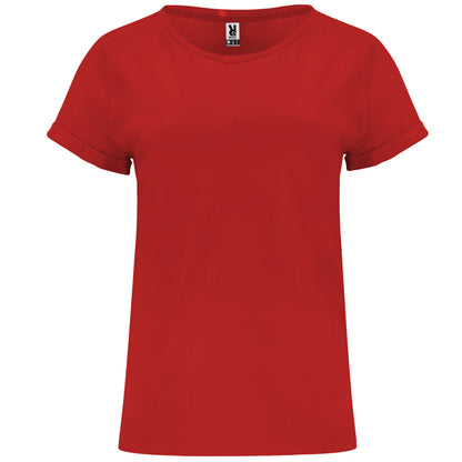 Camiseta manga corta CIES en color rojo — estampación y bordado de tu diseño