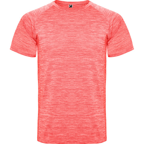 Camiseta técnica AUSTIN en color coral fluor vigore, personalización a medida en Gráficas Hugo
