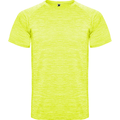 Camiseta técnica AUSTIN en color amarillo fluor vigore, personalización a medida en Gráficas Hugo