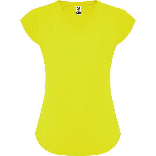 Camiseta técnica AVUS en color lima limon — estampación y bordado de tu diseño