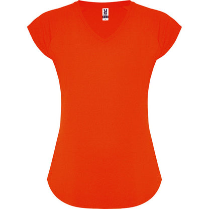 Camiseta técnica AVUS en color naranja fuego — estampación y bordado de tu diseño