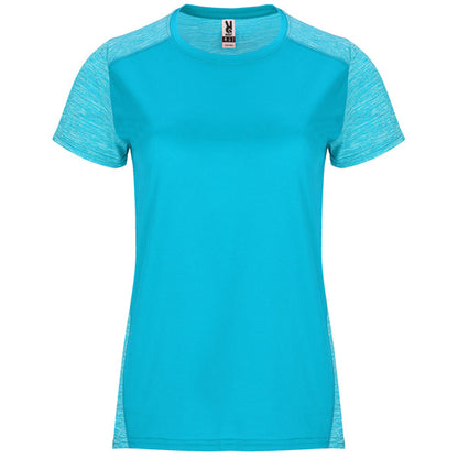 Camiseta técnica ZOLDER WOMAN personalizable online — turquesa/turquesa vigore, taller en Madrid