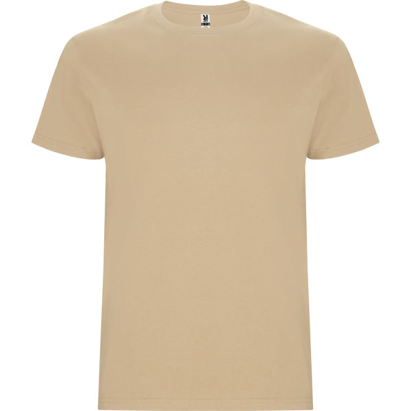 Camiseta manga corta STAFFORD en color arena — estampación y bordado de tu diseño