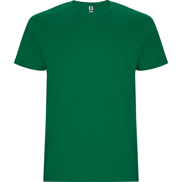 Camiseta manga corta STAFFORD en color verde kelly — estampación y bordado de tu diseño