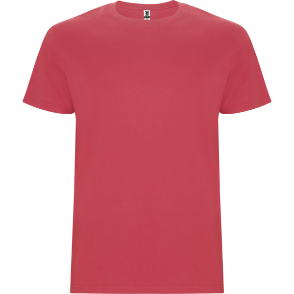 Camiseta manga corta STAFFORD en color rojo crisantemo, personalización a medida en Gráficas Hugo
