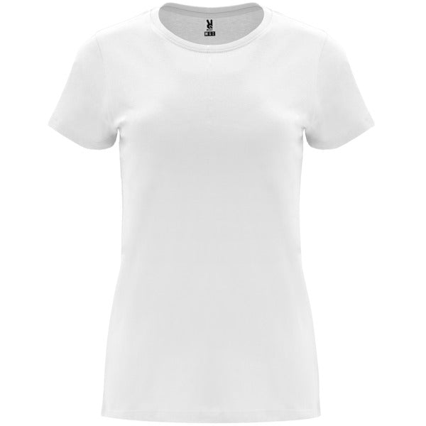 Camiseta manga corta CAPRI en color blanco para personalizar con tu logo, nombre o foto