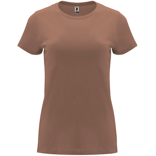 Camiseta manga corta CAPRI en color moca, personalización a medida en Gráficas Hugo